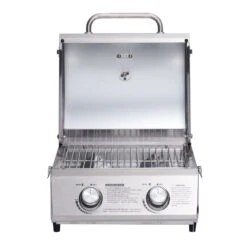Monument Grills 2-Burner Portable Tabletop Propane Gas Grill - Stainless Steel -Kitchen BBQ Sale 13742 02
