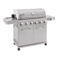 Monument Grills 6-Burner Propane Gas Grill In Stainless With LED Controls, Rotisserie Kit, And Side Burner -Kitchen BBQ Sale 77352 03
