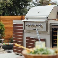 Alturi Grills 36-Inch 3-Burner Built-In Natural Gas Grill With Stainless Steel Burners And Rear Infrared Burner -Kitchen BBQ Sale Alturi Grills Lifestyle Image Grills Outdoor Kitchen