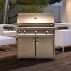 Artisan Professional 36-Inch 3-Burner Freestanding Natural Gas Grill With Rear Infrared Burner -Kitchen BBQ Sale Artisan Professional 36 Inch 3 Burner Freestanding Natural Gas Grill with Rear Infrared Burner ARTP 36C NG Lifestyle