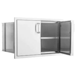 BBQGrills Brentwood Series 32-Inch X 21-Inch Stainless Steel Enclosed Water-Resistant Dry Storage Pantry With Shelf