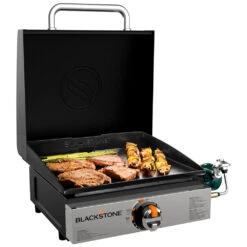 Blackstone Griddle Original 17-Inch 1-Burner Tabletop Propane Gas Commercial Style Flat Top Griddle With Hood -Kitchen BBQ Sale Blackstone 1814 original 17 inch tabletop griddle Cooking Steak