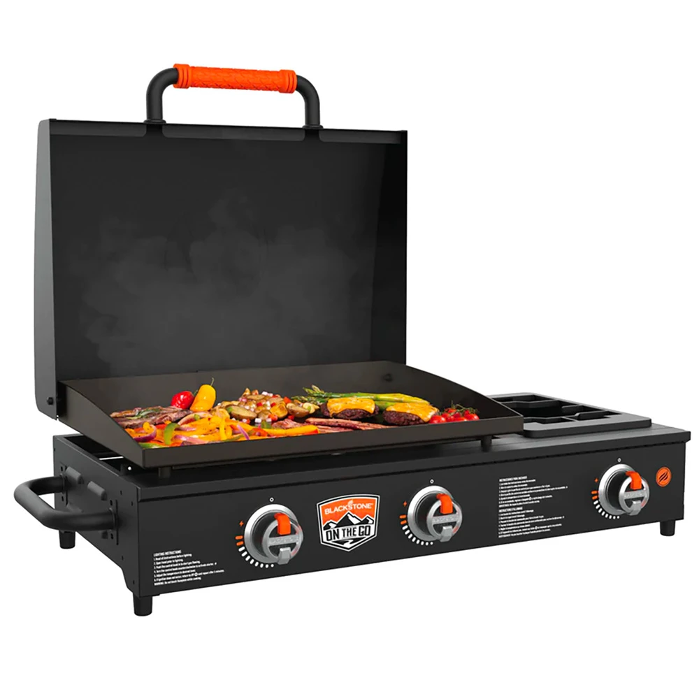 Blackstone Griddle On The Go 22-Inch 2-Burner Tabletop Propane Gas Commercial Style Flat Top Griddle Rangetop Combo With Hood 4 Blackstone Griddle On The Go 22-Inch 2-Burner Tabletop Propane Gas Commercial Style Flat Top Griddle Rangetop Combo With Hood - Image 2