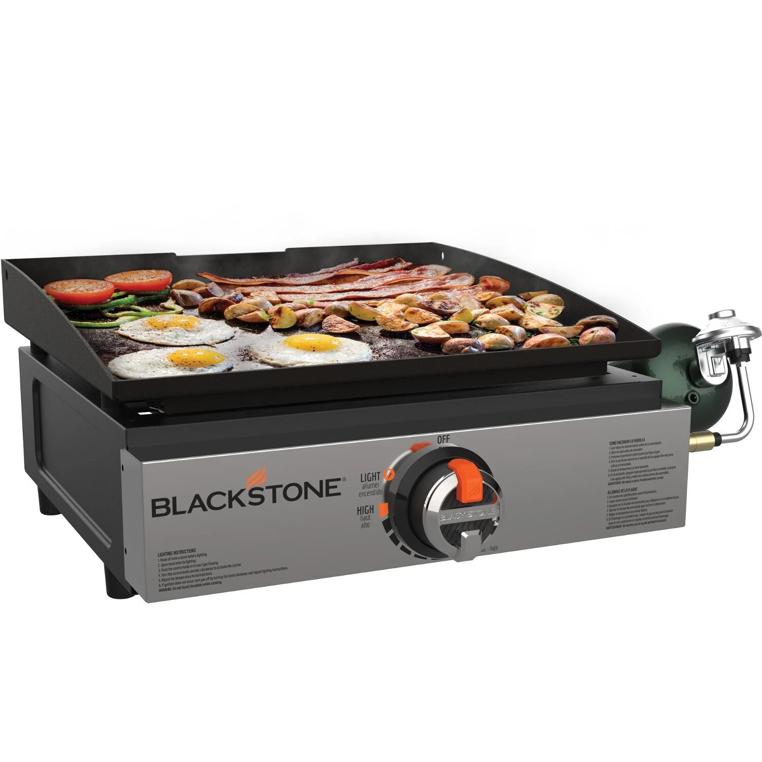 Blackstone Griddle Original 17-Inch 1-Burner Tabletop Propane Gas Commercial Style Flat Top Griddle 6 Blackstone Griddle Original 17-Inch 1-Burner Tabletop Propane Gas Commercial Style Flat Top Griddle - Image 4