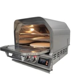 Blaze 26-Inch Built-In Propane Gas Stainless Steel Outdoor Pizza Oven With Rotisserie -Kitchen BBQ Sale Blaze 26 Inch Built In Gas Stainless Steel Outdoor Pizza Oven with Rotisserie Side