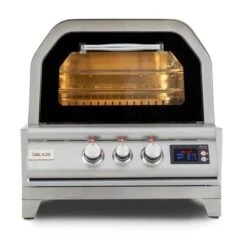Blaze 26-Inch Countertop Propane Gas Stainless Steel Outdoor Pizza Oven With Rotisserie And Table Top Sleeve