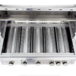 Blaze Grills LTE 40-Inch 5-Burner Built-In Natural Gas Grill With Rear Infrared Burner & Grill Lights -Kitchen BBQ Sale Blaze Grills LTE 40 Inch 5 Burner Built In Natural Gas Grill BLZ 5LTE2 NG Down View Flame Tamers