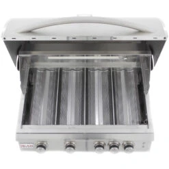 Blaze Grills LTE 40-Inch 5-Burner Freestanding Natural Gas Grill With Rear Infrared Burner & Grill Lights 20 Blaze Grills LTE 40-Inch 5-Burner Freestanding Natural Gas Grill With Rear Infrared Burner & Grill Lights -Kitchen BBQ Sale Blaze Grills LTE 40 Inch 5 Burner Freestanding Natural Gas Grill BLZ 5LTE2 NG BLZ 5 CART Down View Flame Tamers