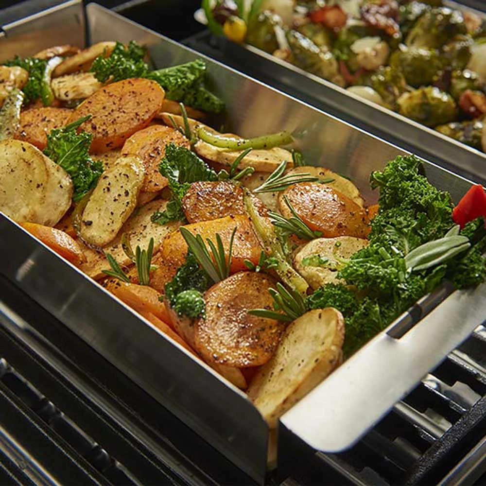 Broil King 14-Inch X 6-Inch Stainless Steel Narrow Grill Wok 4 Broil King 14-Inch X 6-Inch Stainless Steel Narrow Grill Wok - Image 2