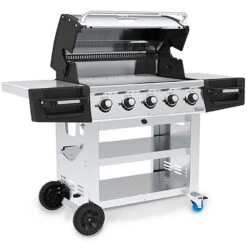 Broil King Regal S520 Commercial 5-Burner Freestanding Natural Gas Grill 17 Broil King Regal S520 Commercial 5-Burner Freestanding Natural Gas Grill -Kitchen BBQ Sale Broil King 886114 Regal S520 Commercial 5 Burner Freestanding Propane Gas Grill Angle Open