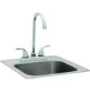 Bull BBQ 15-Inch Outdoor Rated Single Bowl Stainless Steel Drop-In Small Sink With Hot And Cold Faucet -Kitchen BBQ Sale Bull BBQ 15 Inch Outdoor Rated Single Bowl Stainless Steel Drop In Small Sink with Hot and Cold Faucet 12389