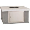 Bull BBQ Fully-Assembled 42-Inch 35,000 BTU Large Square Gas Fire Pit - Stucco Base And Tile Countertop -Kitchen BBQ Sale Bull BBQ Fully Assembled 42 Inch 35000 BTU Large Square Gas Fire Pit 31034 BBQGrills com Side View