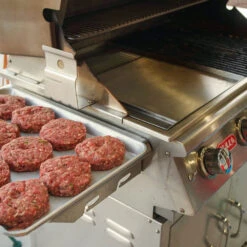 Bull BBQ Slide-In Removable Stainless Steel Griddle Plate - Fits All Bull BBQ Grills - Replaces Two Cooking Grates -Kitchen BBQ Sale Bull BBQ Slide In Removable Stainless Steel Griddle Plate 97020 Burgers