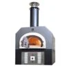 Chicago Brick Oven CBO-750 Hybrid Countertop Residential Outdoor Pizza Oven With Skirt - Silver - Natural Gas