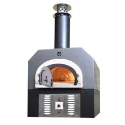 Chicago Brick Oven CBO-750 Hybrid Countertop Residential Outdoor Pizza Oven With Skirt - Silver - Natural Gas