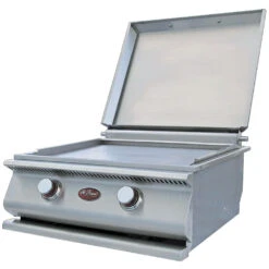 Cal Flame 24-Inch 2-Burner Built-In Propane Gas Commercial Style Flat Top Griddle