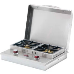 Cal Flame 30,000 BTU Drop-In Propane Gas Double Side Burner With Removable Hinged Lid