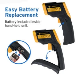 Chicago Brick Oven Digital Infrared Thermometer Gun 13 Chicago Brick Oven Digital Infrared Thermometer Gun -Kitchen BBQ Sale Chicago Brick Oven Digital Infrared Thermometer Gun CBO A IR GUN S ETEK Battery