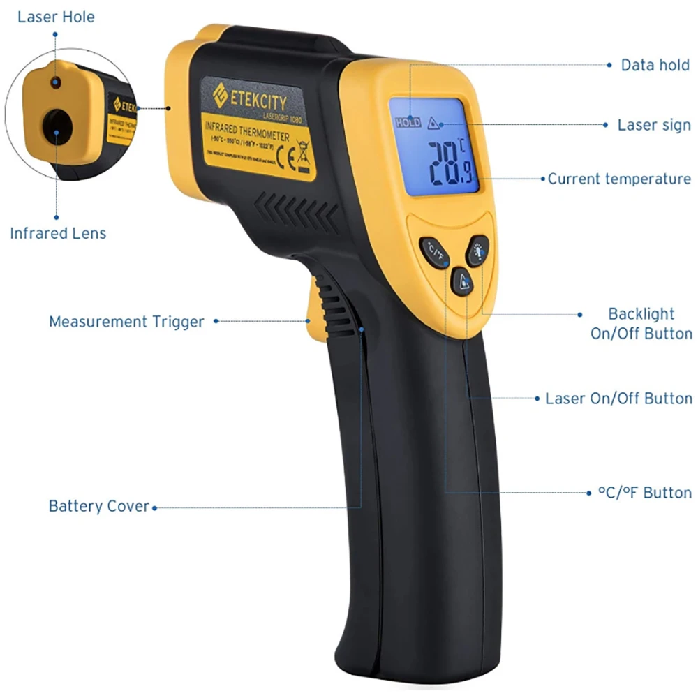 Chicago Brick Oven Digital Infrared Thermometer Gun 4 Chicago Brick Oven Digital Infrared Thermometer Gun - Image 2