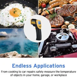 Chicago Brick Oven Digital Infrared Thermometer Gun 12 Chicago Brick Oven Digital Infrared Thermometer Gun -Kitchen BBQ Sale Chicago Brick Oven Digital Infrared Thermometer Gun CBO A IR GUN S ETEK Various Uses