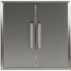 Coyote Ready-To-Assemble 5 Ft. Outdoor Kitchen Island For Natural Gas Grill And Access Door - Gray Stacked Stone -Kitchen BBQ Sale Coyote 26 inch Stainless Steel Double Access Door CDA2426