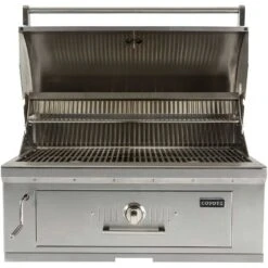 Coyote 36-Inch Built-In Stainless Steel Charcoal Grill With Adjustable Charcoal Tray