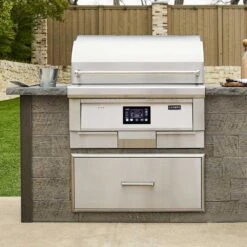 Kitchen BBQ Sale 47 Kitchen BBQ Sale -Kitchen BBQ Sale Coyote C1P28 Touch Screen Controlled 28 Inch 304 Stainless Steel Built In Pellet Grill Lifestyle