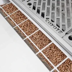 Coyote Touch-Screen Controlled 28-Inch 304 Stainless Steel Freestanding Pellet Grill 15 Coyote Touch-Screen Controlled 28-Inch 304 Stainless Steel Freestanding Pellet Grill -Kitchen BBQ Sale Coyote Pellet Grill Hopper Full of Pellets 1
