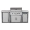 Coyote Ready-To-Assemble 8 Ft. Outdoor Kitchen Island For C-Series Gas Grill, Double Doors, Trash Bin And Outdoor Refrigerator - Gray Weathered Wood -Kitchen BBQ Sale Coyote Ready To Assemble 8 Ft Outdoor Kitchen Island for C Series Gas Grill Double Doors Trash Bin and Outdoor Refrigerator Gray Weathered Wood RTAC G8 WG