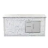 Coyote Ready-To-Assemble 8 Ft. Outdoor Kitchen Island For Door & Drawer Combo On Right - White Stacked Stone -Kitchen BBQ Sale Coyote Ready To Assemble 8 Ft Outdoor Kitchen Island for Door and Drawer Combo on Right White Stacked Stone RTAC B8 SR SW