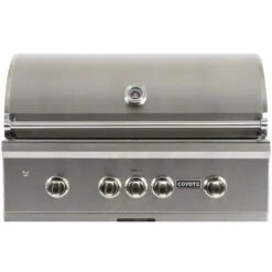 Coyote S-Series 36-Inch 4-Burner Built-In Natural Gas Grill With RapidSear Infrared Burner And Rotisserie 18 Coyote S-Series 36-Inch 4-Burner Built-In Natural Gas Grill With RapidSear Infrared Burner And Rotisserie -Kitchen BBQ Sale Coyote S Series 36 Inch 4 Burner Built In Natural Gas Grill with RapidSear Infrared Burner and Rotisserie C2SL36NG Closed