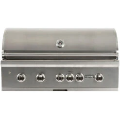 Coyote S-Series 42-Inch 5-Burner Built-In Natural Gas Grill With RapidSear Infrared Burner And Rotisserie 17 Coyote S-Series 42-Inch 5-Burner Built-In Natural Gas Grill With RapidSear Infrared Burner And Rotisserie -Kitchen BBQ Sale Coyote S Series 42 Inch 5 Burner Built In Natural Gas Grill with RapidSear Infrared Burner and Rotisserie C2SL42NG Closed
