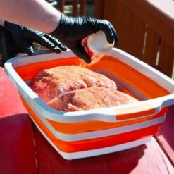 Drip EZ BBQ Prep Tub - Junior Size - Orange - 12-Inches By 16-Inches -Kitchen BBQ Sale Drip EZ Original Orange BBQ Prep Tub large 2