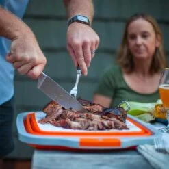 Drip EZ BBQ Prep Tub - Junior Size - Black - 12-Inches By 16-Inches -Kitchen BBQ Sale Drip EZ Original Orange BBQ Prep Tub meal prep 3