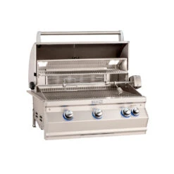 Fire Magic Aurora A540i 30-Inch 3-Burner Built-In Propane Gas Grill With Rear Burner And Infrared Burner -Kitchen BBQ Sale FM A540i Built In Grill Open 1