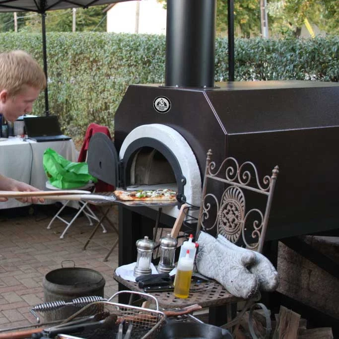 Chicago Brick Oven CBO-500 Countertop Wood-Fired Residential Outdoor Pizza Oven - Black 6 Chicago Brick Oven CBO-500 Countertop Wood-Fired Residential Outdoor Pizza Oven - Black - Image 4