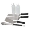 Le Griddle Starter Cooking Kit - Includes Two Cooking Spatulas, Cleaning Spatula, Tongs, Water Bottle And Oil Bottle -Kitchen BBQ Sale GFSK 1