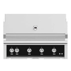 Hestan 42-Inch 4-Burner Built-In Natural Gas Grill With All Infrared Sear Burners And Rotisserie Burner - Stealth