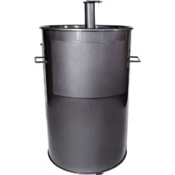 Gateway Drum Smokers Sizzle Edition 55 Gallon Charcoal BBQ Smoker - Gloss Charcoal -Kitchen BBQ Sale Gateway Drum Smokers 55 Gallon Charcoal BBQ Smoker Gloss Charcoal 55122 Rear View