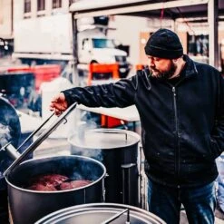 Gateway Drum Smokers 55 Gallon Charcoal BBQ Smoker - Matte Black -Kitchen BBQ Sale Gateway Drum Smokers 55 Gallon Charcoal BBQ Smoker Lifestyle Cooking 1