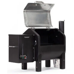Green Mountain Grills Wi-Fi Controlled Trek Prime Plus Portable Pellet Grill 11 Green Mountain Grills Wi-Fi Controlled Trek Prime Plus Portable Pellet Grill -Kitchen BBQ Sale Green Mountain Grills Wi Fi Controlled Trek Prime Plus Portable Pellet Grill Tre Side View Open