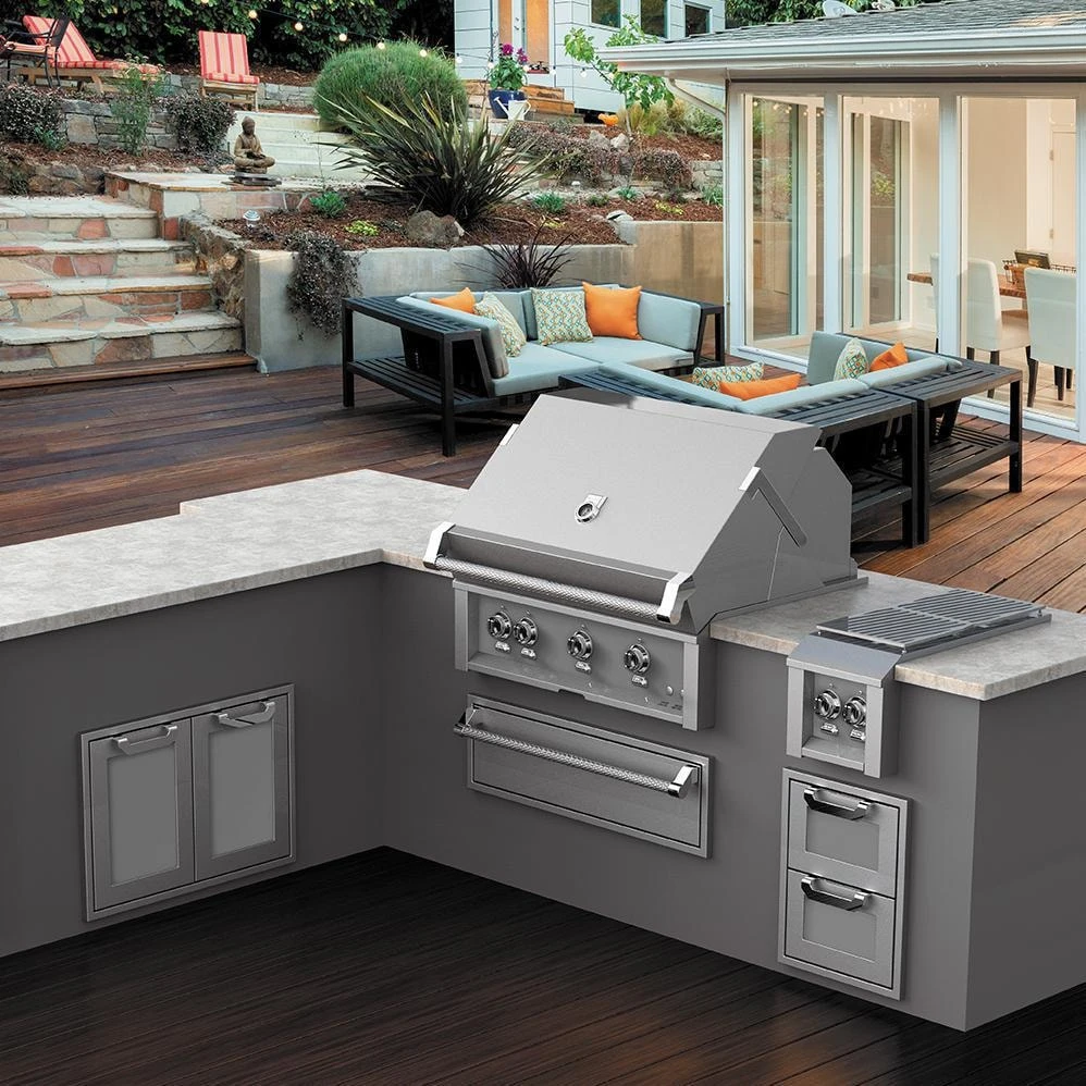 Hestan 36-Inch 3-Burner Built-In Propane Gas Grill With All Infrared Sear Burners And Rotisserie Burner - Steeletto 4 Hestan 36-Inch 3-Burner Built-In Propane Gas Grill With All Infrared Sear Burners And Rotisserie Burner - Steeletto - Image 2