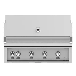 Hestan 42-Inch 4-Burner Built-In Natural Gas Grill With Infrared Sear Burner And Rotisserie Burner - Steeletto