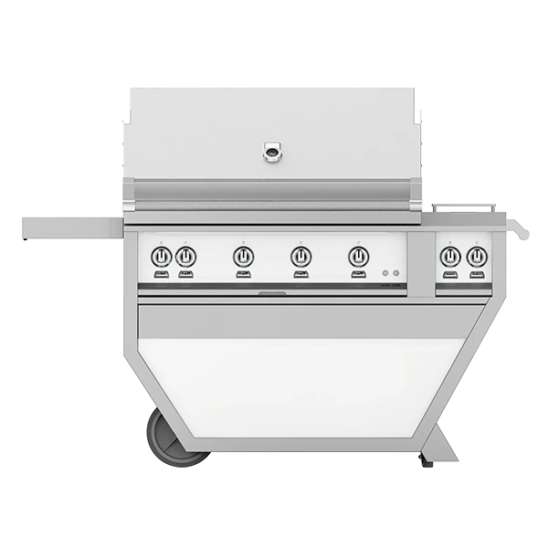 Hestan 42-Inch 4-Burner Freestanding Natural Gas Grill With Infrared Rotisserie Burner On Deluxe Cart With Double Side Burner - Froth 3 Hestan 42-Inch 4-Burner Freestanding Natural Gas Grill With Infrared Rotisserie Burner On Deluxe Cart With Double Side Burner - Froth