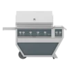Hestan 42-Inch 4-Burner Freestanding Natural Gas Grill With Infrared Sear Burner And Rotisserie Burner On Deluxe Cart With Double Side Burner - Pacific Fog 2 Hestan 42-Inch 4-Burner Freestanding Natural Gas Grill With Infrared Sear Burner And Rotisserie Burner On Deluxe Cart With Double Side Burner - Pacific Fog -Kitchen BBQ Sale Hestan Deluxe Grill 42 pacificfog