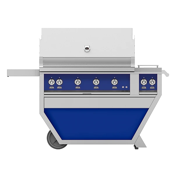 Hestan 42-Inch 4-Burner Freestanding Propane Gas Grill With Infrared Sear Burner And Rotisserie Burner On Deluxe Cart With Double Side Burner - Prince 3 Hestan 42-Inch 4-Burner Freestanding Propane Gas Grill With Infrared Sear Burner And Rotisserie Burner On Deluxe Cart With Double Side Burner - Prince