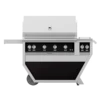 Hestan 42-Inch 4-Burner Freestanding Propane Gas Grill With All Infrared Sear Burners And Rotisserie Burner On Deluxe Cart With Double Side Burner - Stealth