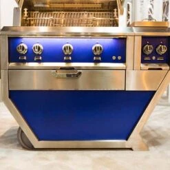 Hestan 36-Inch 3-Burner Freestanding Natural Gas Grill With Infrared Rotisserie Burner On Deluxe Cart With Double Side Burner - Bora Bora 10 Hestan 36-Inch 3-Burner Freestanding Natural Gas Grill With Infrared Rotisserie Burner On Deluxe Cart With Double Side Burner - Bora Bora -Kitchen BBQ Sale Hestan Lifestyle Deluxe Grill 36 4