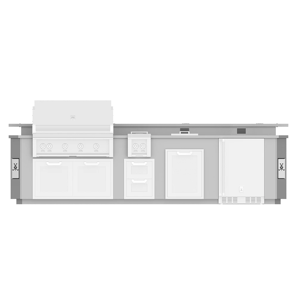 Hestan Ready-To-Assemble 12 Ft. Stainless Steel Outdoor Living Suite With Bar Top And Stainless Countertop 3 Hestan Ready-To-Assemble 12 Ft. Stainless Steel Outdoor Living Suite With Bar Top And Stainless Countertop