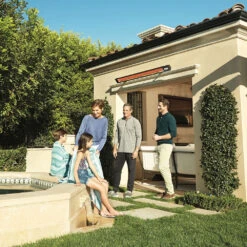 Infratech Slimline Series 63 1/2-Inch 4000W Single Element Electric Infrated Patio Heater - 240V - Black Shadow -Kitchen BBQ Sale Infratech Slimline Series BlackShadow Lifestyle